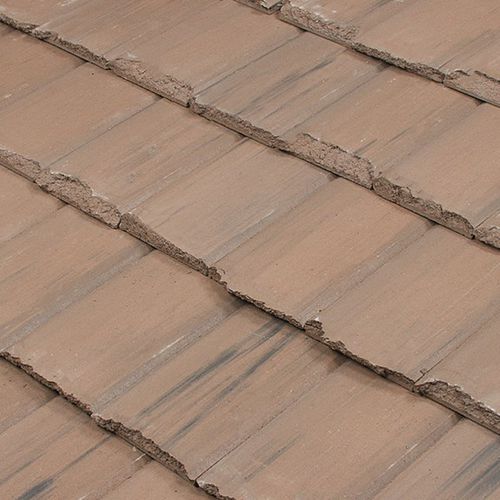 Tuile plate - BERMUDA RUSTIC SHAKE - ENTEGRA ROOF TILE - en béton / grand moule