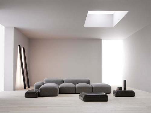 Canapé modulable - LAPIS - Amura - contemporain / en tissu / marron