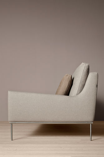 Canapé contemporain - ALICE - Amura - en tissu / marron / 3 places