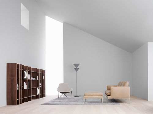 Canapé contemporain - SEGNO - Amura - en cuir / beige / 3 places