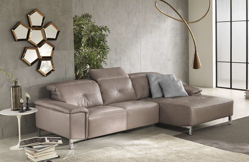Canapé d'angle - ELODIE - egoitaliano - contemporain / en tissu / en cuir