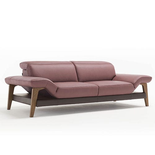 Canapé d'angle - MERIEM - egoitaliano - contemporain / en cuir / gris