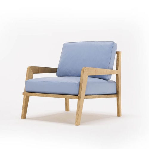 Fauteuil contemporain - OSLO - egoitaliano - en cuir / en chêne / en frêne