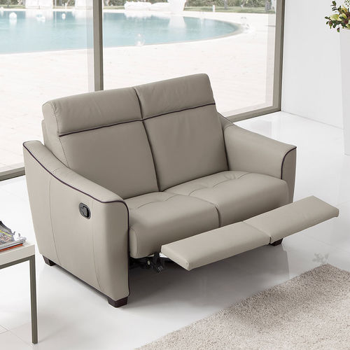 Canapé contemporain - SALLY - egoitaliano - en cuir / inclinable / avec repose-tête