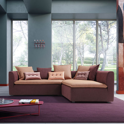 Canapé modulable - NARA - egoitaliano - contemporain / en tissu / en cuir