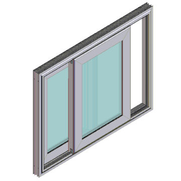 Profilé pour fenêtre à coupure thermique - EFP 55TB SLIDING W&D - European Facade Products - en aluminium / acoustique
