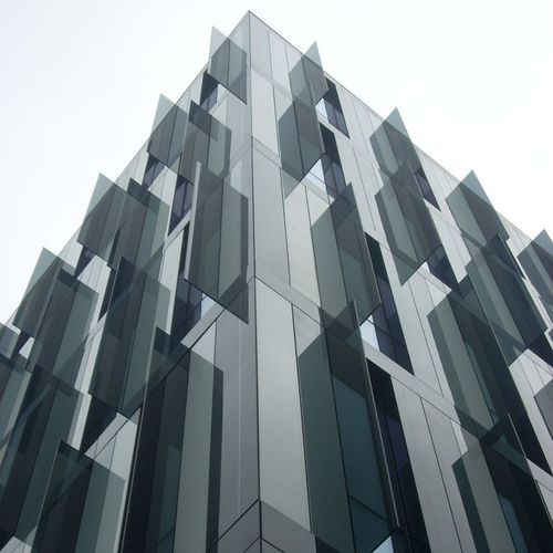 Brise-soleil en aluminium - FOCCHI - en verre / pour façade / vertical
