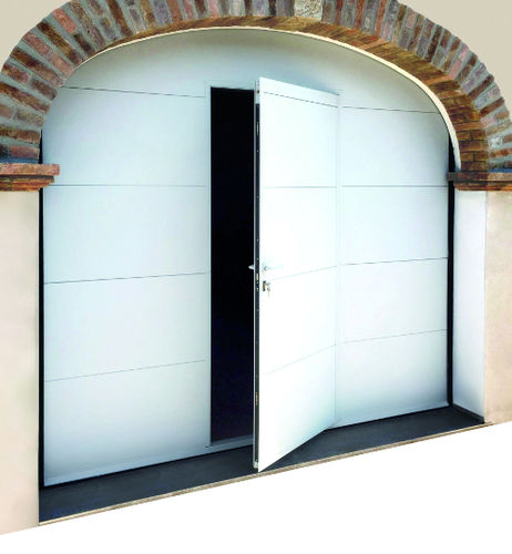 Porte de garage basculante - OVERBAS  - Delta Overlap - rétractable / en mousse de polyuréthane / en tôle d'acier