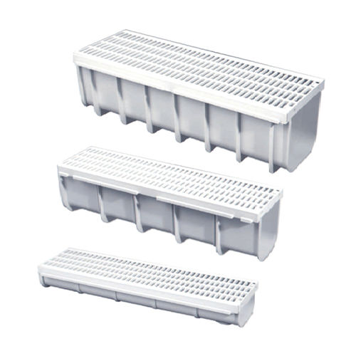Caniveau à grille - Edilkomp - en polypropylène / pour piscine
