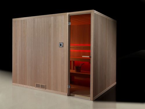 Sauna finlandais - ONE PRO - Carmenta Wellness - professionnel / en bois / en verre trempé