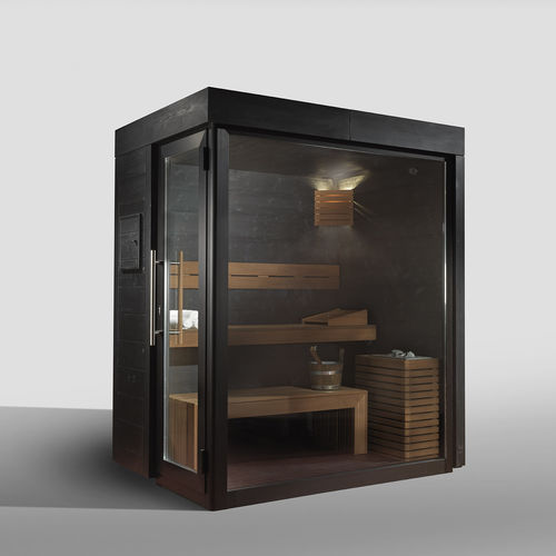 Sauna résidentiel - Country Black - Carmenta Wellness - en sapin / pour extérieur
