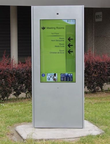 Totem signalétique - H46 - Cube Digital Media - publicitaire / avec moniteur vidéo / numérique