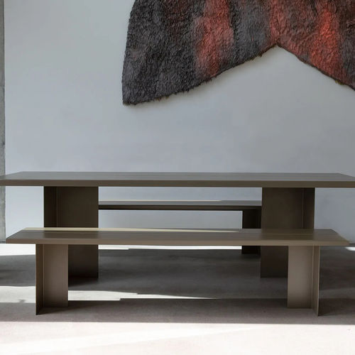 Banc de jardin contemporain - ZEBE - OBJEKTE UNSERER TAGE - en acier