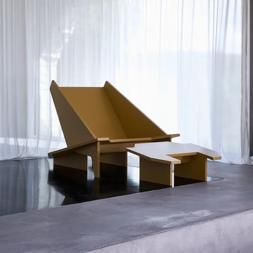 Fauteuil contemporain - TAKAHASHI - OBJEKTE UNSERER TAGE - en frêne / noir / jaune