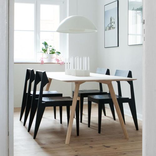 Table à manger contemporaine - MEYER   - OBJEKTE UNSERER TAGE - en frêne / avec piètement en frêne / rectangulaire