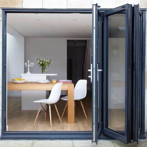 Baie vitrée pliante - ULTRA SLIM - SKYGLAZE - en aluminium / à double vitrage / à triple vitrage