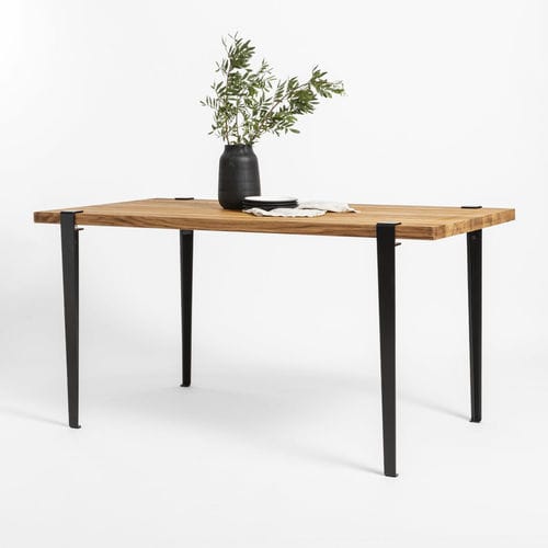 Table à manger contemporaine - BALTHAZAR - TIPTOE - en chêne / avec piètement en acier thermolaqué / rectangulaire