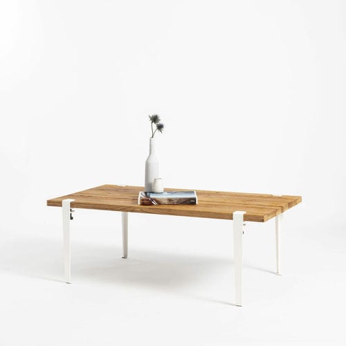 Table basse contemporaine - SANTIAGO  - TIPTOE - en chêne / avec piètement en acier thermolaqué / rectangulaire