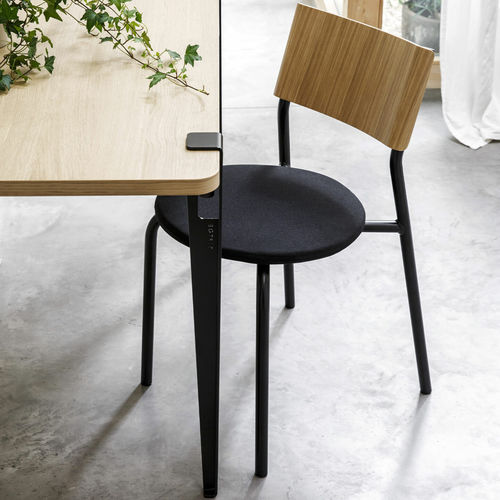 Chaise contemporaine - SSD SOFT  - TIPTOE - d'intérieur / en tissu / en chêne