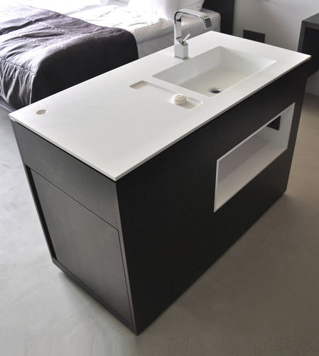Meuble vasque à poser - BASIN ISLAND - AMOS DESIGN - en bois / contemporain