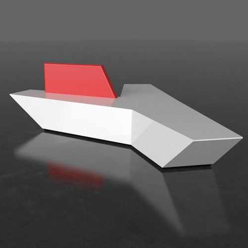 Banc public contemporain - PAUSE - AMOS DESIGN - en Corian® / avec dossier / avec port USB