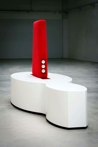 Banc public contemporain - DOCK IT - AMOS DESIGN - en Corian® / modulaire / tapissé