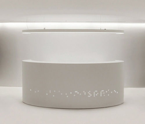 Banque d'accueil en arc de cercle - ELLIPSE - AMOS DESIGN - en Corian®