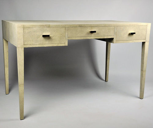 Bureau contemporain - 30 - GINGER BROWN - en galuchat / avec rangement
