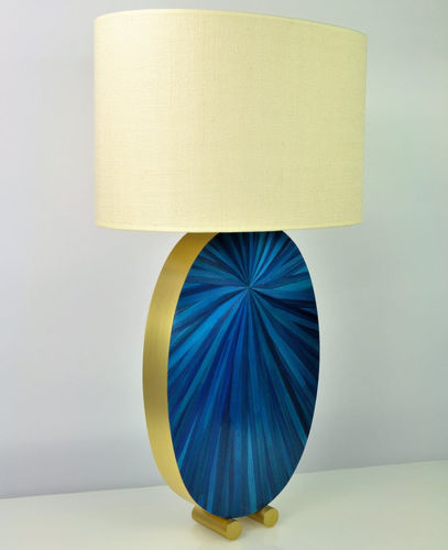 Lampe de table - LP OVAL SWBR - GINGER BROWN - en laiton brossé / contemporaine / d'intérieur