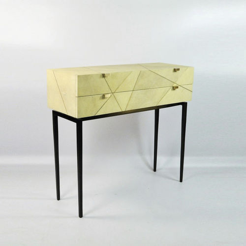 Commode sur pieds hauts - CH RADIUS - GINGER BROWN - contemporaine / en laiton / en galuchat