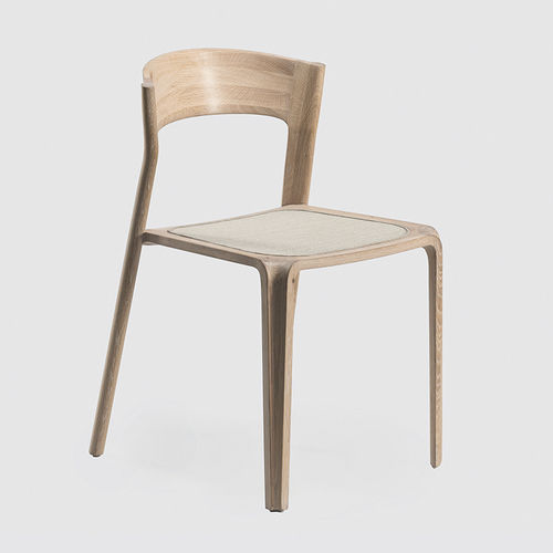 Chaise contemporaine - PRIMUM - MS&WOOD - d'intérieur / en résille / en chêne