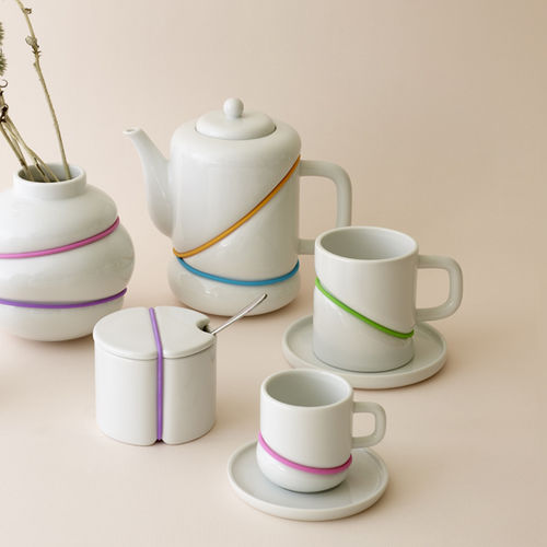 Tasse à café en porcelaine - RUBBERBAND - TOAST - professionnelle