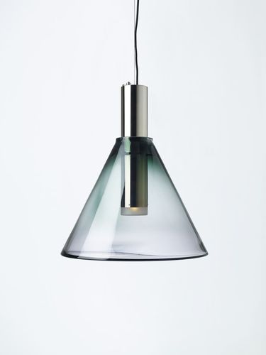 Suspension - PHENOMENA : GREY - BOMMA - en verre / en métal chromé / contemporaine