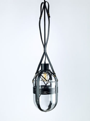 Suspension - TIED-UP ROMANCE type B - BOMMA - en verre / en cuir / contemporaine