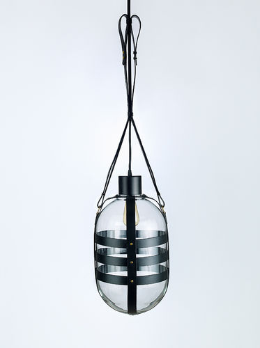 Suspension - TIED-UP ROMANCE type A - BOMMA - en verre / en cuir / contemporaine