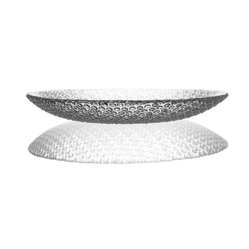 Assiette ronde - BUBBLES - BOMMA - en verre / professionnelle