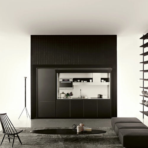 Cuisine contemporaine - ON/OFF ST - Boffi - en placage de bois / en marbre / en aluminium extrudé