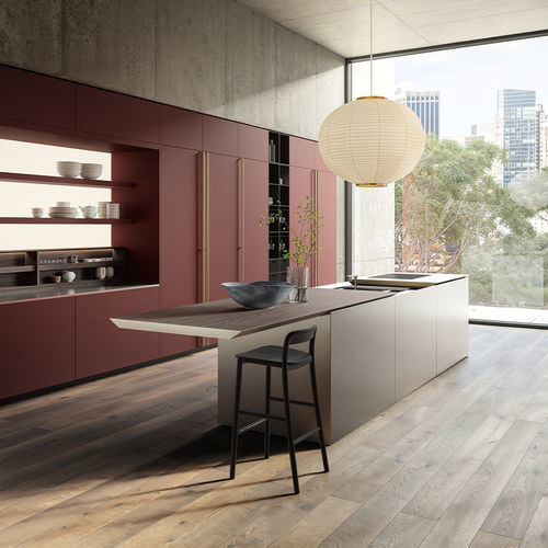Cuisine contemporaine - K5 - Boffi - en bois / en acier inoxydable / en Corian®