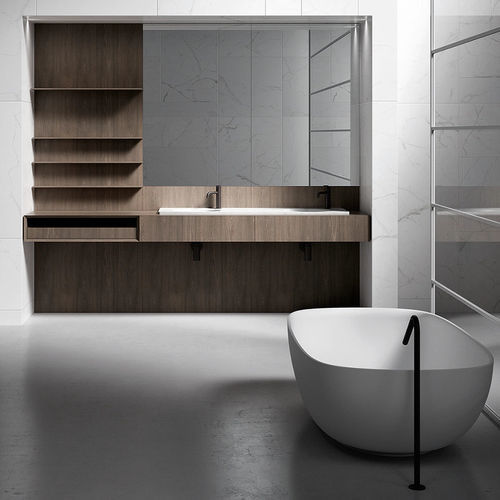 Salle de bain contemporaine - UPPER - Boffi - en bois / en marbre / en Corian®