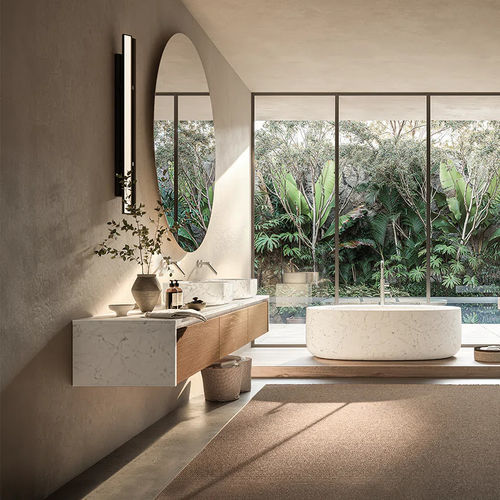 Salle de bain contemporaine - FREE ZONE - Boffi - en bois / en marbre / en Corian®