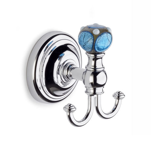 Patère classique - MU08 - IBB INDUSTRIE BONOMI - en métal chromé / en verre de Murano / double