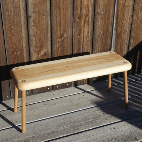 Banc contemporain - AUERBERG - en chêne / en frêne / sans dossier