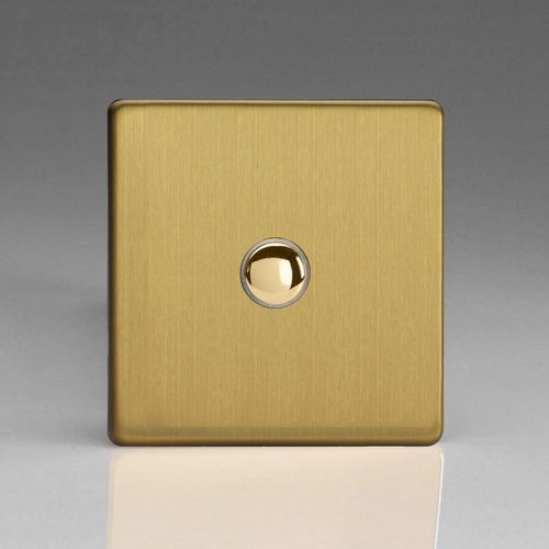 Interrupteur bouton poussoir - LTB-PS1 - ALSO & CO - encastré / en laiton brossé / contemporain