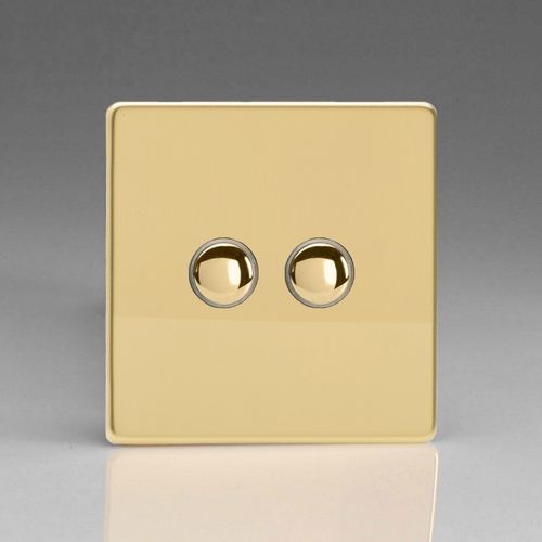 Interrupteur bouton poussoir - LTM-PS2 - ALSO & CO - encastré / double / en laiton