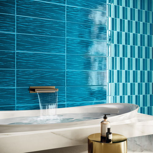 Carrelage en céramique émaillée - CRAKLE OCEANI - AcquarioDue - poli / d'intérieur / de salle de bain