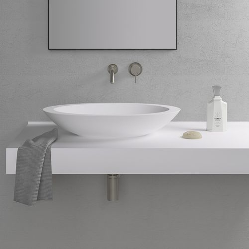 Vasque à poser - SPOON - Lusso Stone - en fonte minérale / ovale / classique