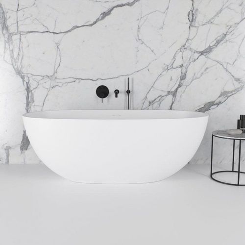 Baignoire ovale - PICASSO 1650 - Lusso Stone - à poser / en composite / en fonte minérale