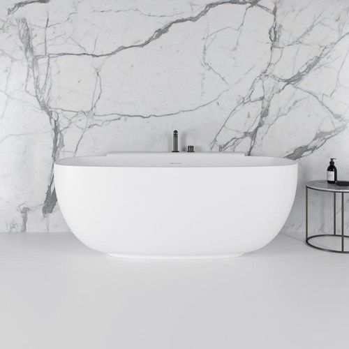 Baignoire ovale - MARNI 1580 - Lusso Stone - en îlot / en composite / en fonte minérale