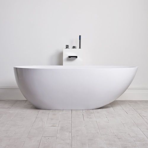 Baignoire ovale - EGG SHELL 1700 - Lusso Stone - à poser / en composite / en fonte minérale