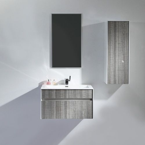 Meuble vasque suspendu - MIRAGE - Lusso Stone - en fonte minérale / en frêne / contemporain